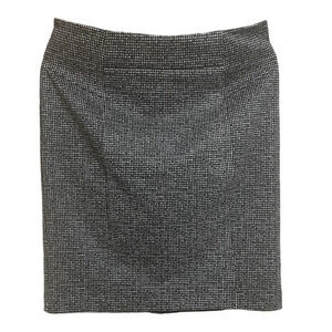 Michael Kors Black White Pencil Skirt Gold Back Zip Size M Women’s Work Office